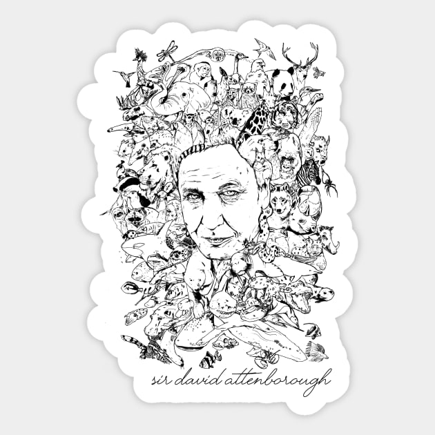 Attenborough's Animals (Text) Sticker by TMW Design